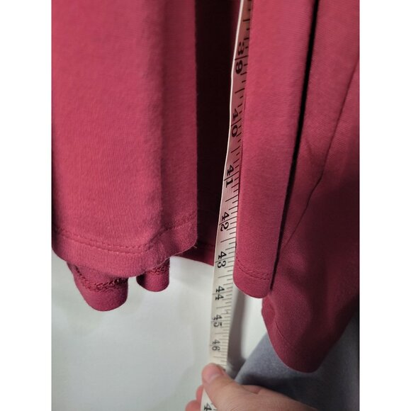 Torrid Dark Red Premium Ponte O-Ring Mini Wrap Dress Size 4X Short Sleeve Pocket - Picture 6 of 8